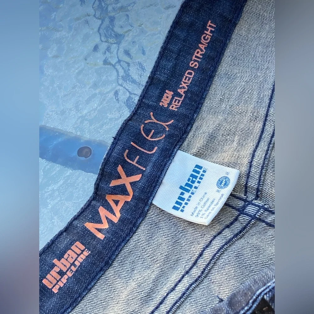 Urban Pipeline Men’s Jeans Max Flex Relaxed Straight Denim Pants Fit 34 x 34